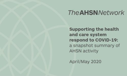 Supporting the health and care system respond to COVID-19: a snapshot summary of AHSN activity